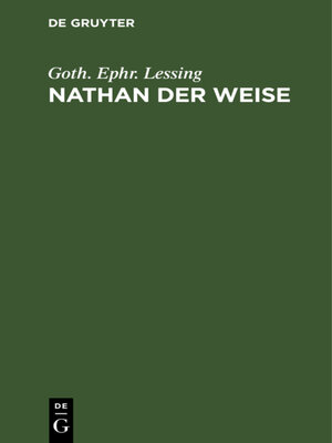 cover image of Nathan der Weise